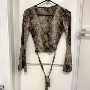 Snake skin crop top